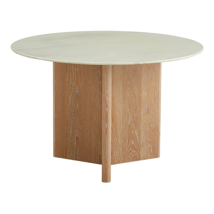 Y-Base  Round Carrara Marble Dining Table