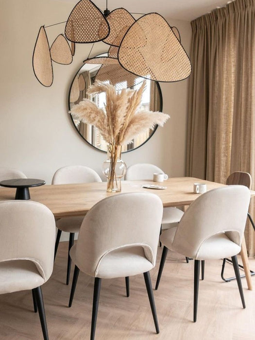 Modern Minimalism Fabric Finish Dining Chair