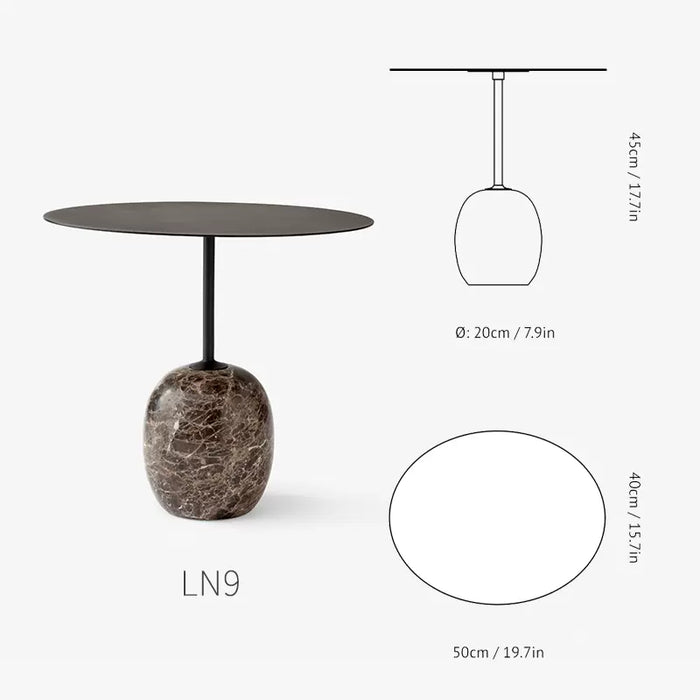 Simple Modern Marble Coffee Table Side Table