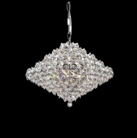 Aesthetic Luxury Conical Crystal Chandelier for Living/Dinning Room/Foyer/Hallway/Staircase