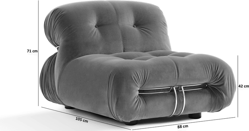 Modern Bottle Green Velvet Lounge Chair