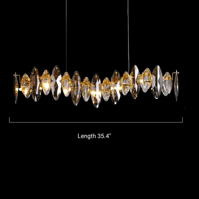 Designer Leaf Crystal Chandelier for Living Room Modern Ceiling Lamp for Dining Decoration Light