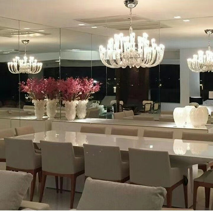 2023 moda 12/16/32 luci lampadario in vetro classico stile candela plafoniera per soggiorno/sala da pranzo decorazione