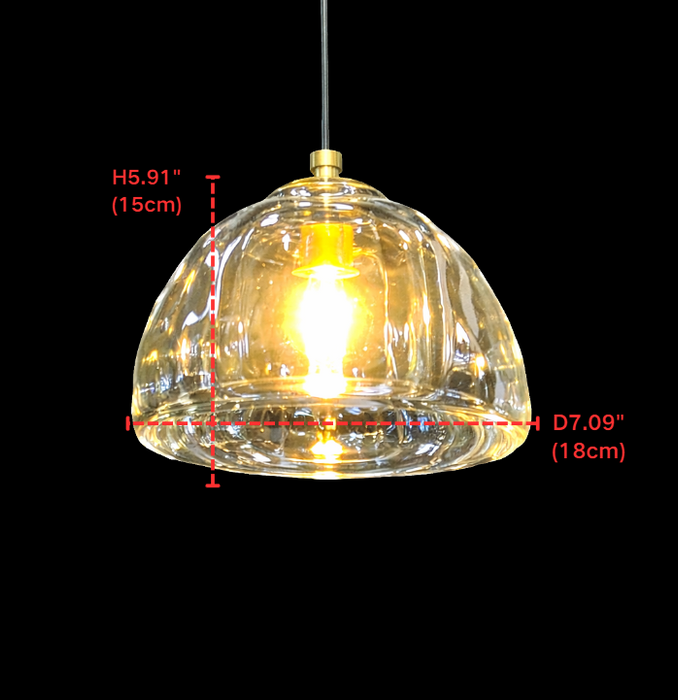 Modern Arched Multi-Light Glass Chandelier