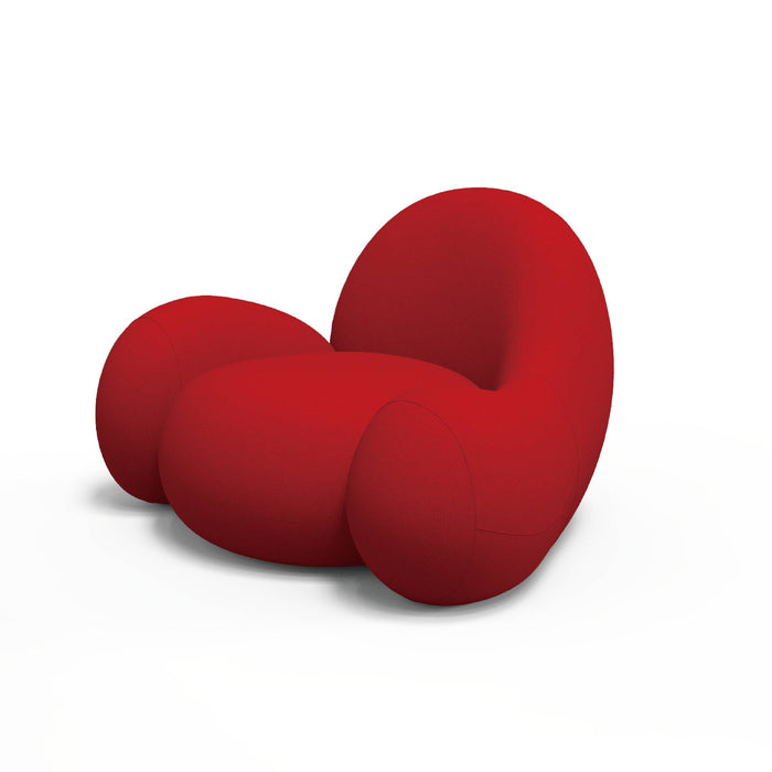 Modern Whimsical Soft Bulbous Round Upholstered Lounge Chair
