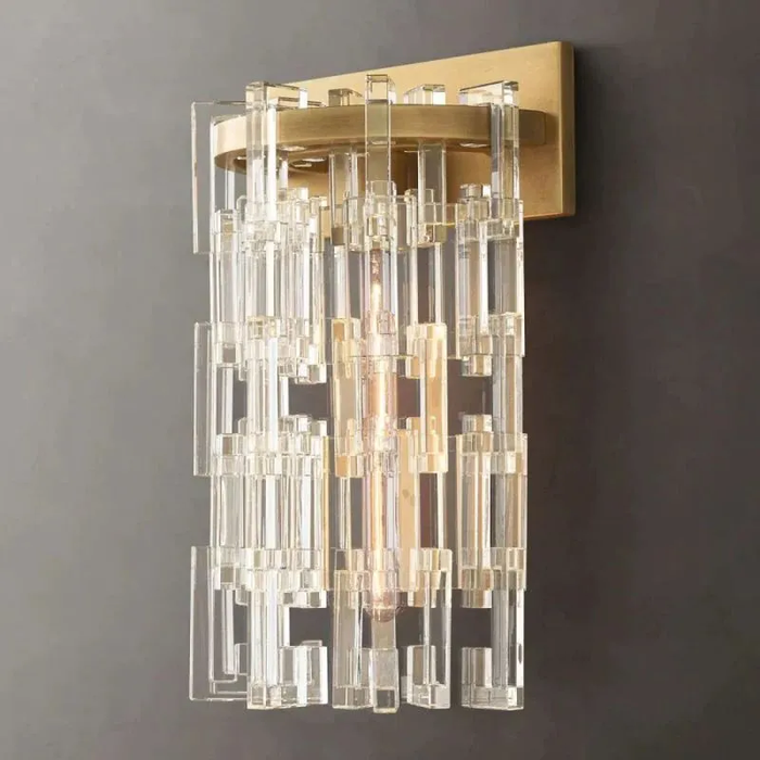 Luxury Gold Multi-layer Crystal Chain Wall Lamp