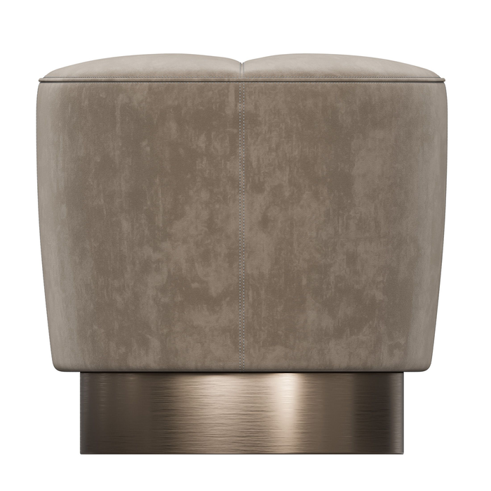 Luxury Taper Drum Tufted Upholstered Ottoman