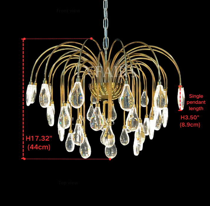Modern Fortune Tree Crystal Chandelier for Low-ceiling