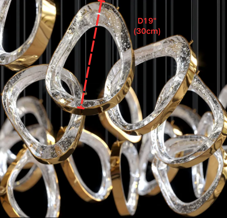 DIY Floating Bubble Glass Chandelier for Living Room/Dining Room/Hotel