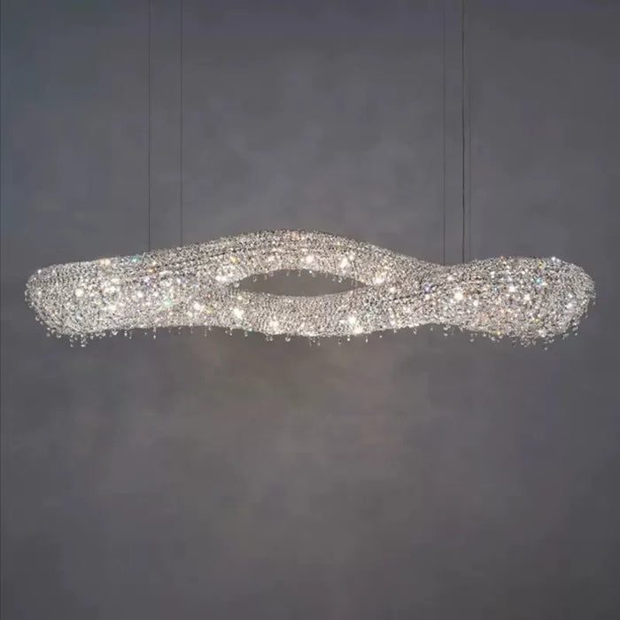 Lampadario di cristallo Infinity di lusso per soggiorno/sala da pranzo