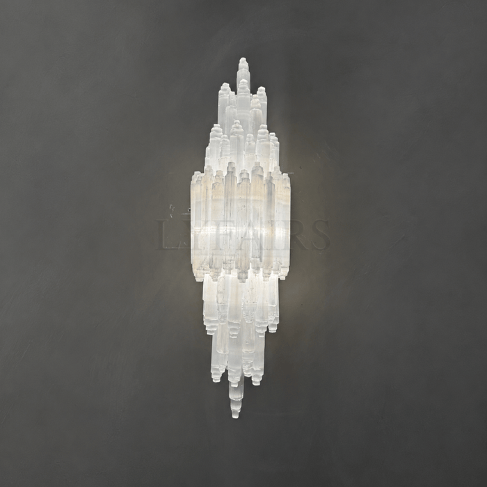 Modern Vertical Stalactite Moroccan Selenite Wall Sconce
