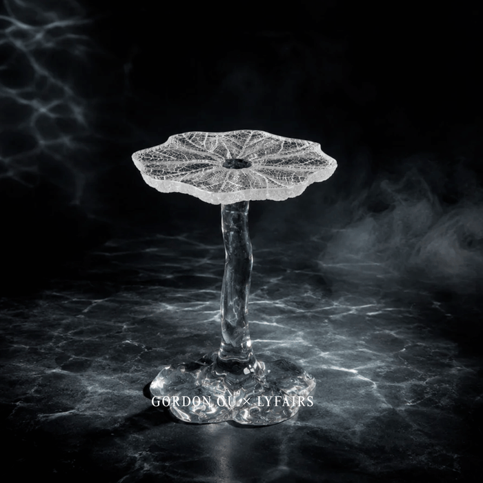 LYFAIRS x GORDON GU Lotus Vortex Crystal Side Table