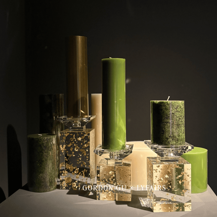 LYFAIRS x GORDON GU Glacier Crystal Cube Candlestick Collection