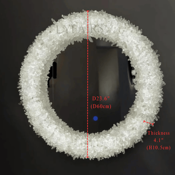 Luxury Handcrafted Cluster Ring Natural Quartz Crystal Wall Mirror