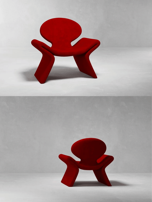 Artistic Abstract  Fluid‑Shape Sculptural Accent Chair