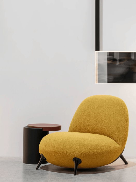 Modern Organic Heart Silhouette Accent Lounge Chair