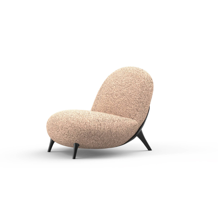 Modern Organic Heart Silhouette Accent Lounge Chair