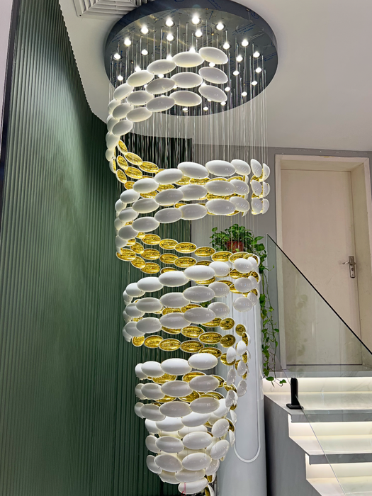 Modern Artistic Unique Golden Dragon Egg Chandelier for Staircase/Sales Center/Hotel