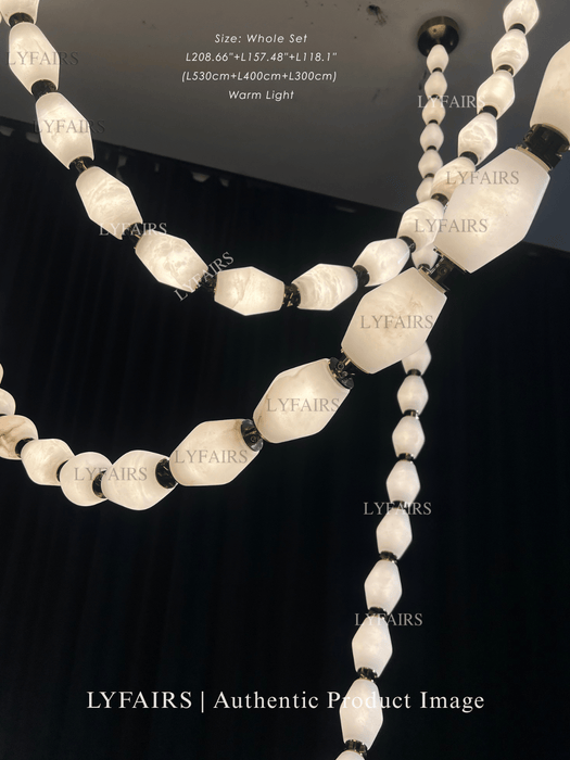 Modern Necklace Alabaster Cluster Chandelier