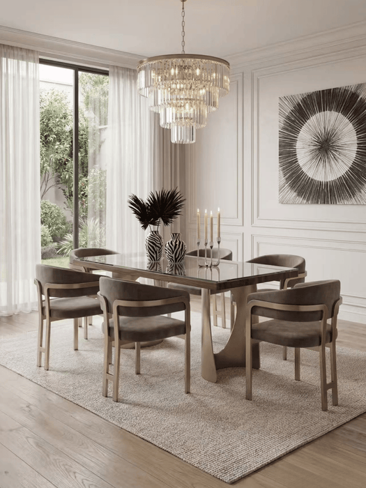 Modern Round Tiered Crystal Chandelier