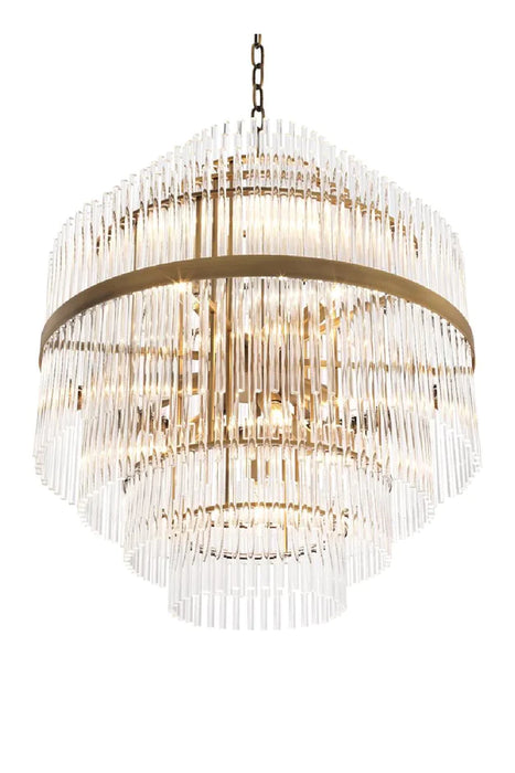 Light Luxury Modern Round Multi-tiered Crystal Chandelier