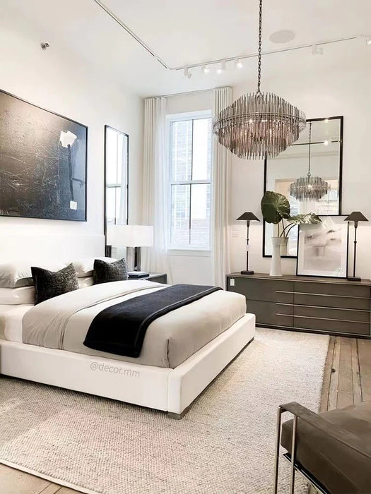 Modern Art Design Tubular Crystal Round Chandelier for Living Room/Bedroom