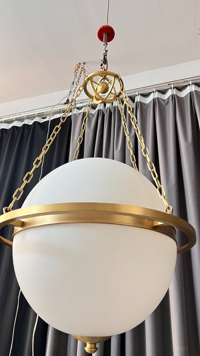 Modern White Globe Chandelier for Living Room/Bedroom