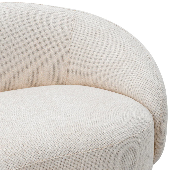 Modern Organic Curved Crescent Bouclé Sofa