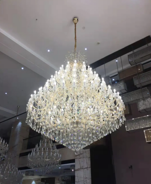 Huge Crystal Chandelier For Hotel Restaurant Coffee Shop