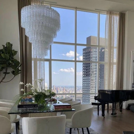 Modern Art Design 3/4/5/7-Tier Hand-blown Glass Tiered Chandelier — Lyfairs
