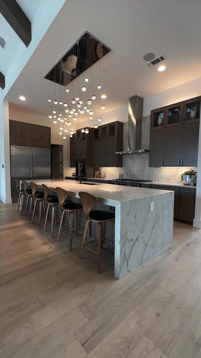 Minimalist Floating Acrylic Ball Chandelier