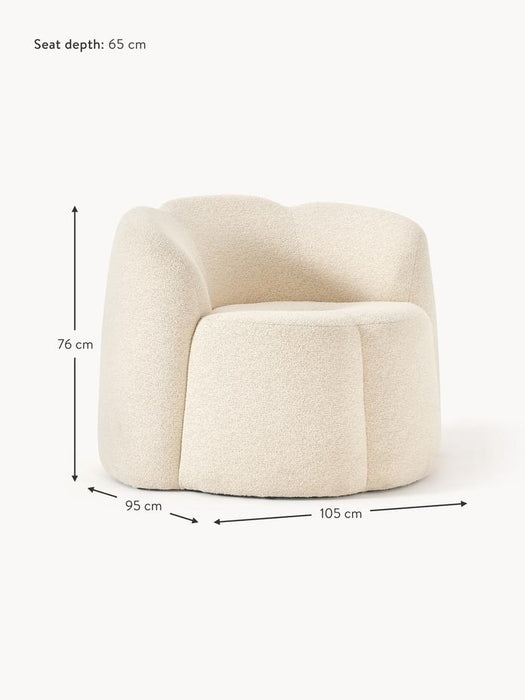 Soft Sofa Chair in White/Blue/Pink Color