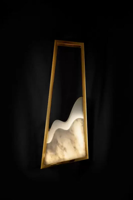 Modern Light Luxury Marble Chandelier in Gold Finish