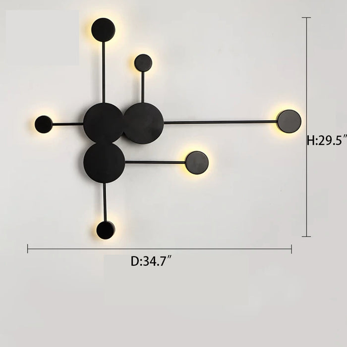 Aplique negro de luces de pared de diseño moderno para accesorio de iluminación de pared LED para dormitorio 