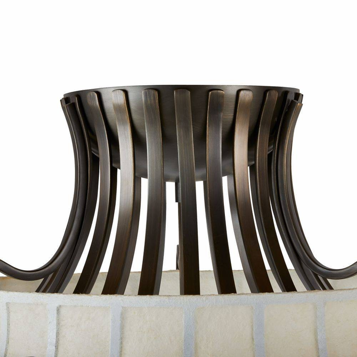 Vintage Round Fabric Ceiling Light for Living Room/Bedroom/Dining Room