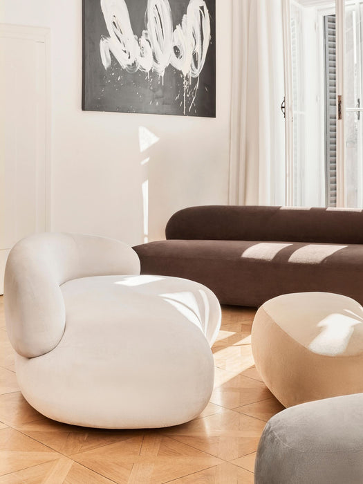 Minimalist Fabric Hot Dog Sofa for Living Room/Bedroom