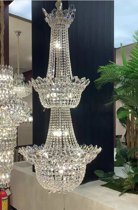 Lámpara colgante de cristal Empire para vestíbulo/entrada