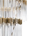 Large Elegant Multi-layers Glam Glass Metal Edging Chandelier for High-ceiling Staircase/Entryway/Living/meeting Room
