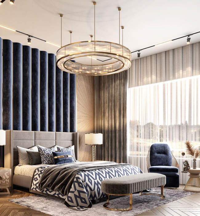 Modern Round Drum Dimmable Chandelier for Living Room/Bedroom — Lyfairs
