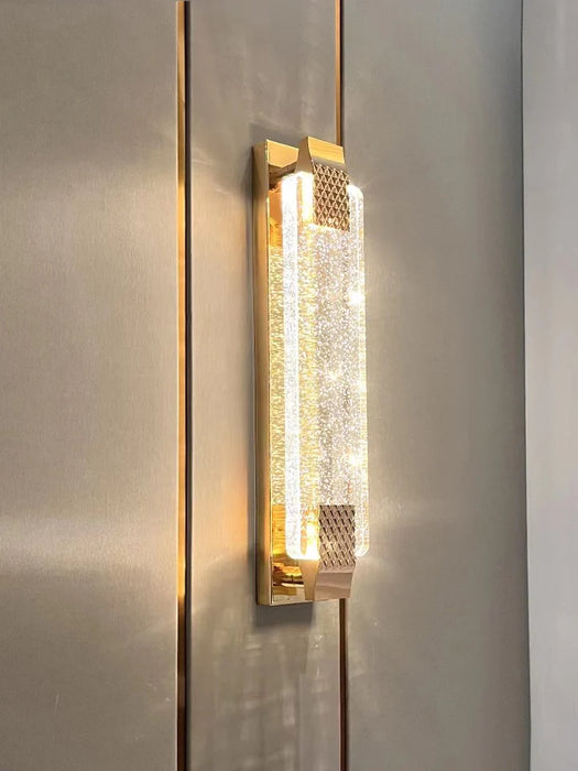 Lámpara de pared de cristal transparente Starburst, luz moderna y lujosa, para entrada/comedor/mesita de noche