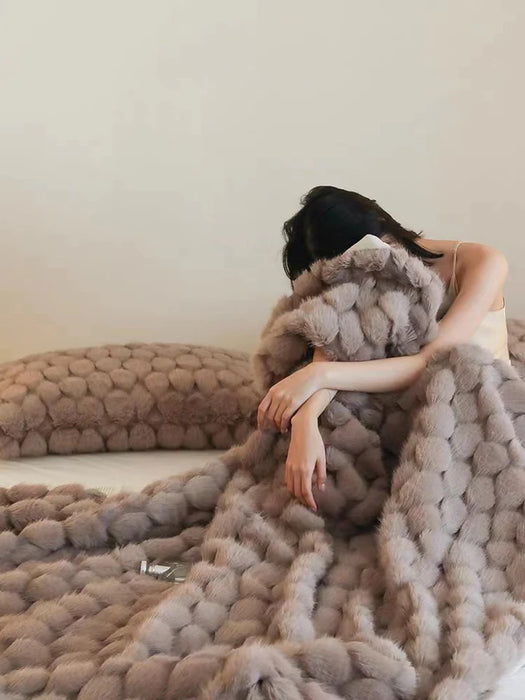 Cozy Fuzzy Fluffy Blanket for Bed/Sofa