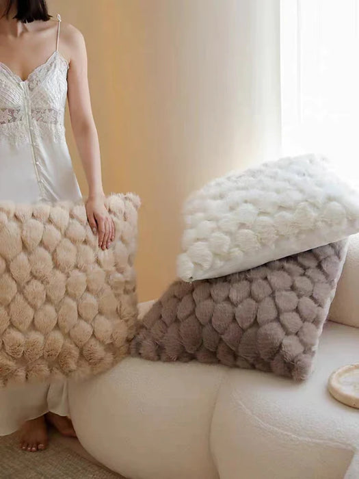 Cozy Fuzzy Fluffy Pillow for Bed/Sofa