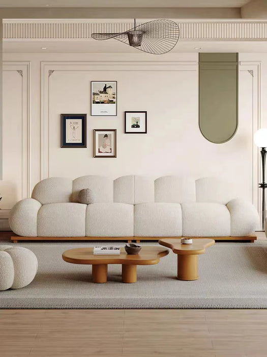 Beige Soft Garlic Sofa for Living Room