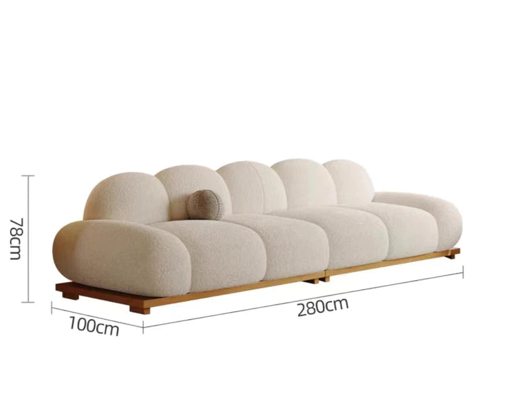 Beige Soft Garlic Sofa for Living Room