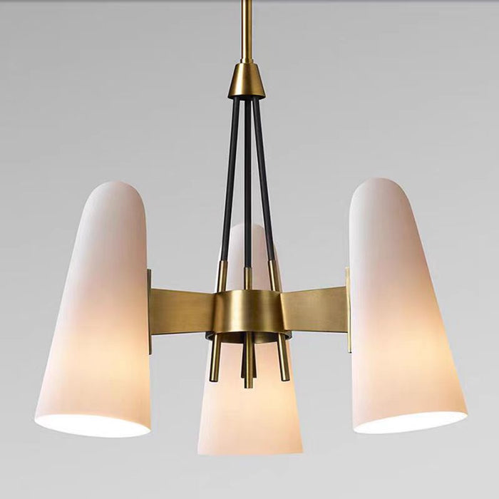 Modern Style Round Cone Glass Chandelier for Bedroom/Living Room/Dining Room