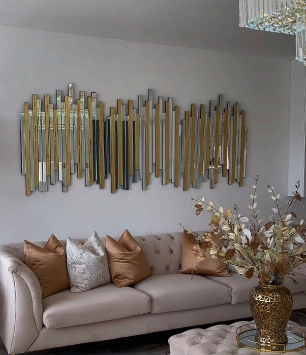 Stainless Steel Gold Metal Mirror Wall Decor