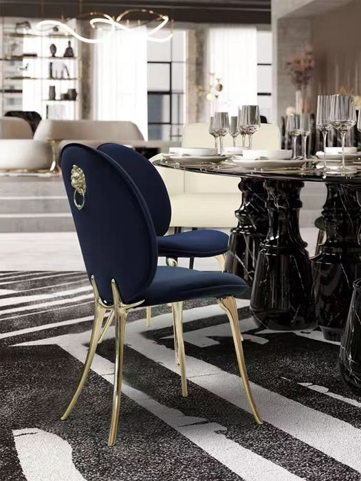 Luxury Gold Finish Lion Head Dining Chair