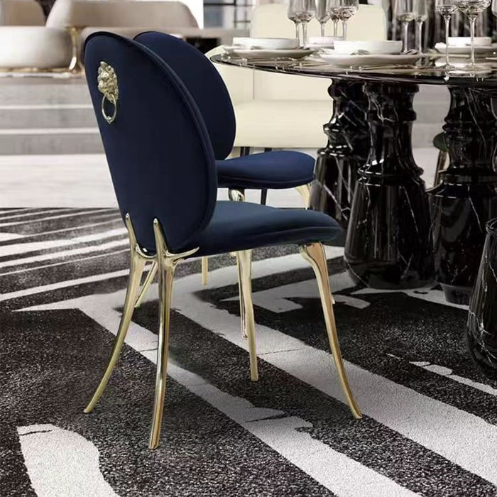 Luxury Gold Finish Lion Head Dining Chair