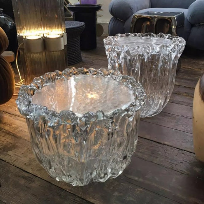 Ripple Resin Fountain Transparent Coffee Table