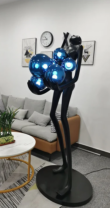 Human Statue Art Floor Lamp
